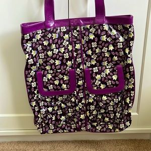 Vera Bradley tote Plum Petals Frill collection